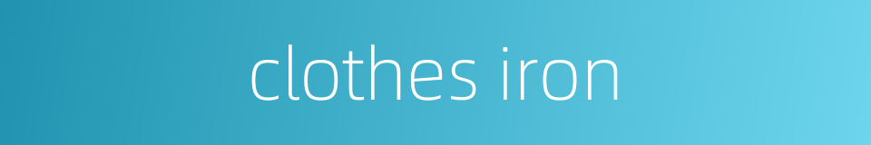 clothes iron的同义词