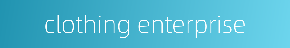 clothing enterprise的同义词