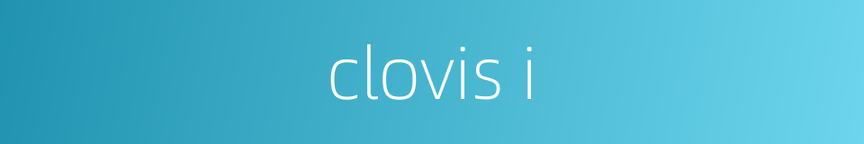 clovis i的同义词