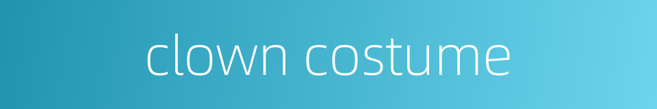 clown costume的同义词