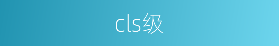 cls级的同义词