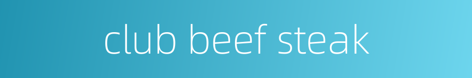 club beef steak的同义词