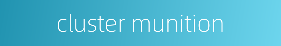 cluster munition的同义词