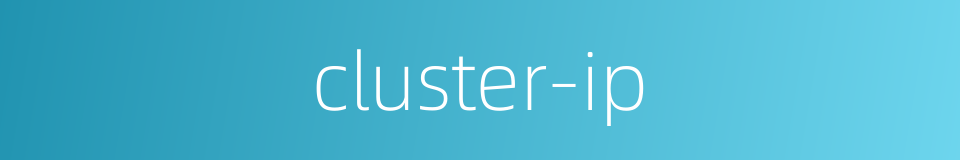 cluster-ip的同义词
