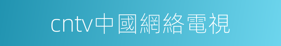 cntv中國網絡電視的同義詞
