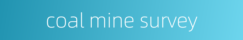 coal mine survey的同义词