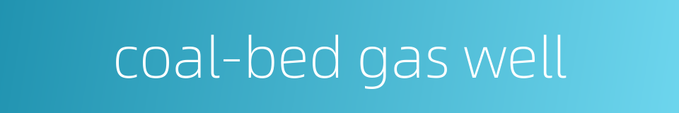 coal-bed gas well的同义词