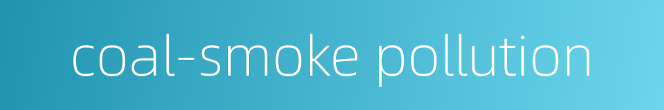 coal-smoke pollution的同义词