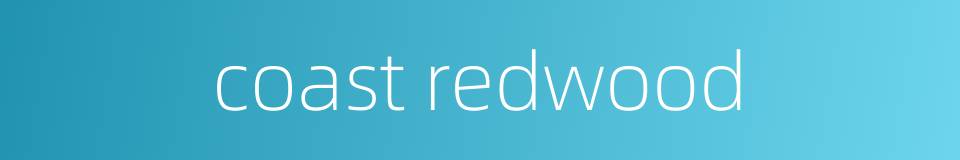 coast redwood的同义词