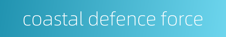coastal defence force的同义词