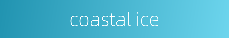 coastal ice的同义词