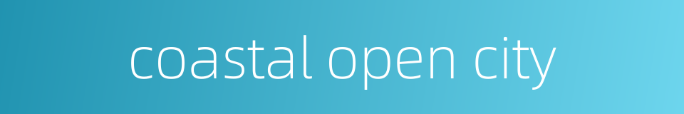 coastal open city的同义词