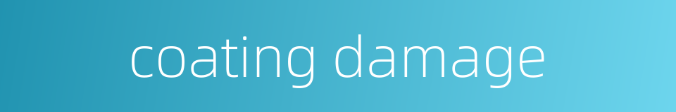 coating damage的同义词