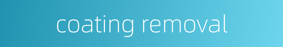 coating removal的同义词