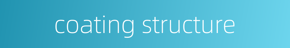 coating structure的同义词