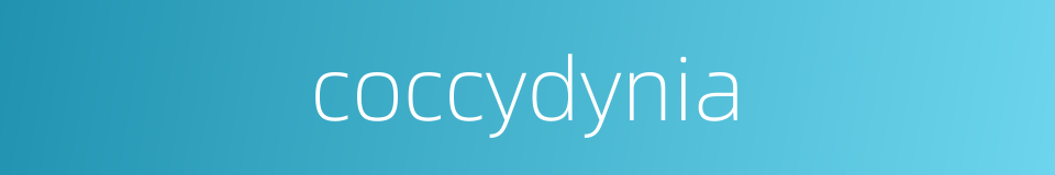 coccydynia的同义词