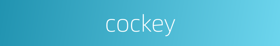 cockey的同义词