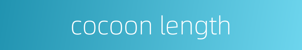 cocoon length的同义词