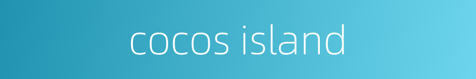 cocos island的同义词