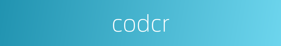 codcr的同义词