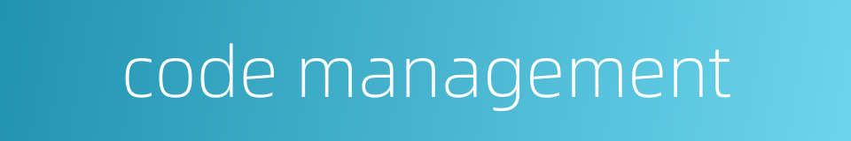 code management的同义词