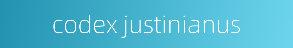 codex justinianus的同义词