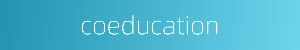 coeducation的同义词