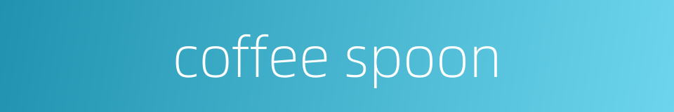 coffee spoon的同义词
