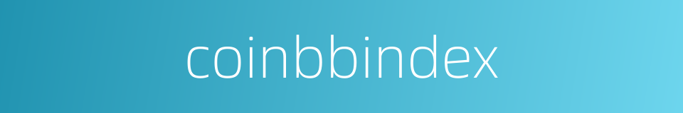 coinbbindex的同义词