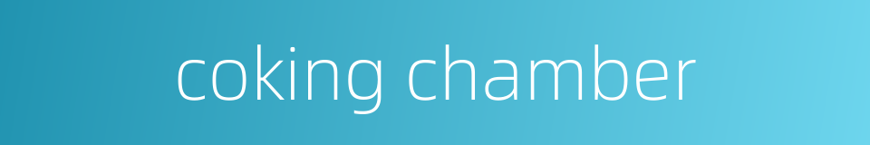 coking chamber的同义词