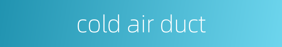 cold air duct的同义词