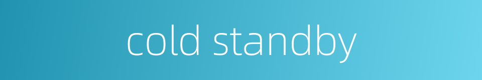 cold standby的同义词