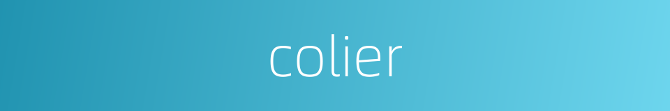 colier的同义词