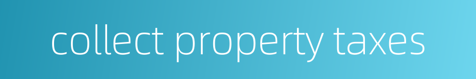 collect property taxes的同义词