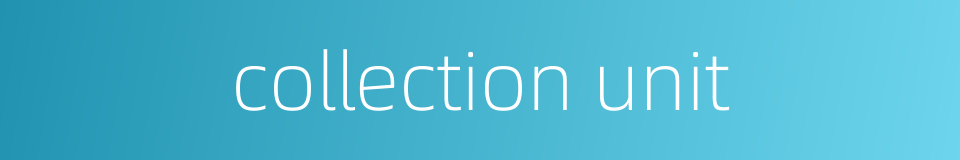 collection unit的同义词
