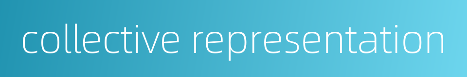 collective representation的同义词
