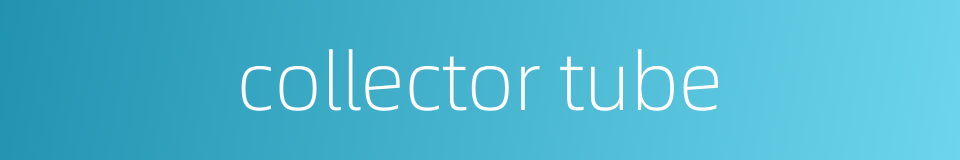collector tube的同义词