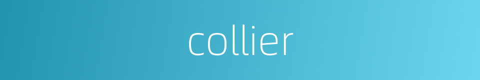 collier的同义词