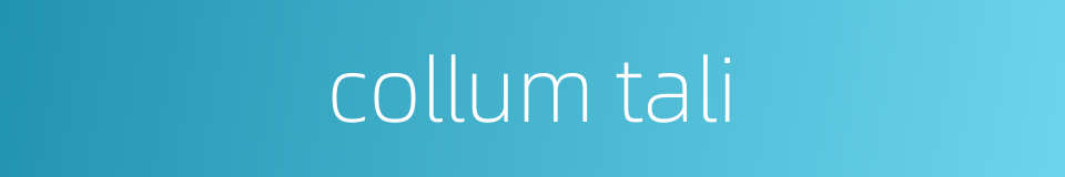 collum tali的同义词