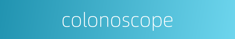 colonoscope的同义词