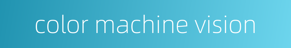 color machine vision的同义词