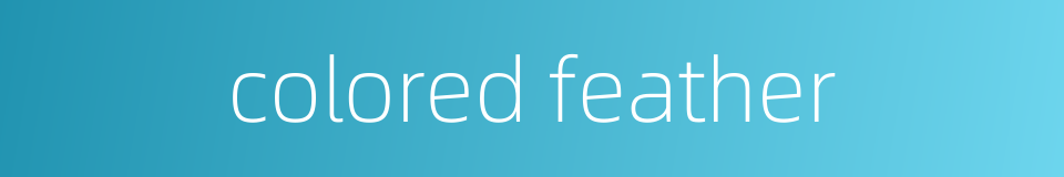 colored feather的同义词