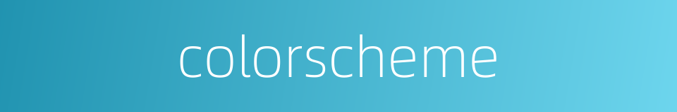colorscheme的同义词