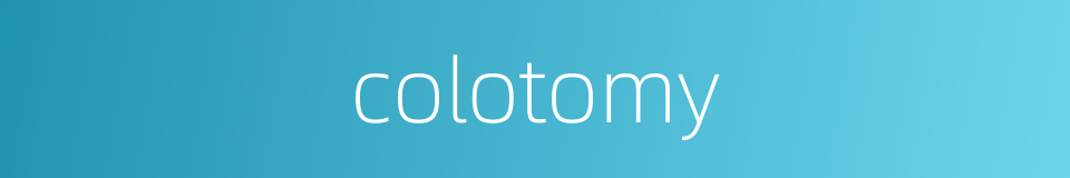 colotomy的同义词