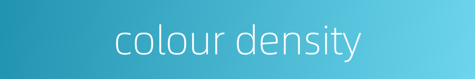 colour density的同义词