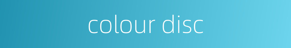colour disc的同义词