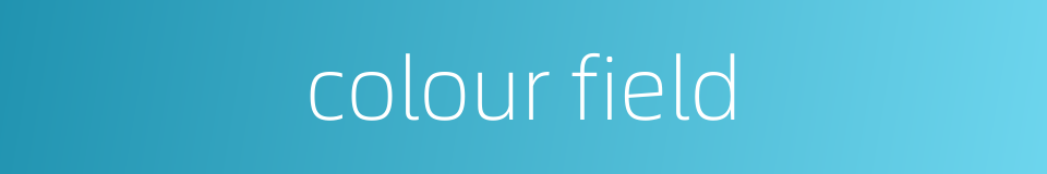 colour field的同义词