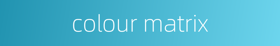 colour matrix的同义词