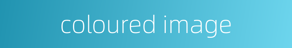 coloured image的同义词