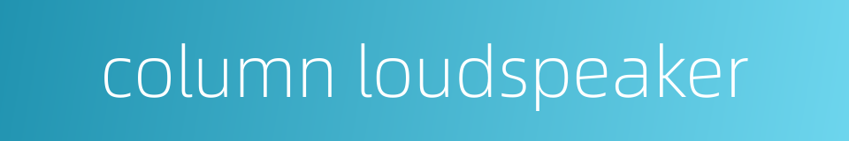 column loudspeaker的同义词